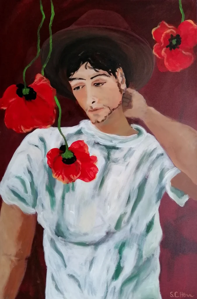 04 Sylvia Catharina Hess Julikind 2023 Zyklus Zerbrechliche Paradiese Acryl auf LW 90 x 60 cm